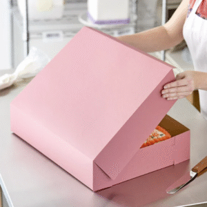 Baker's Lane 20" x 14 1/2" x 4" Pink Half Sheet Cake / Bakery Box - 50/Bundle